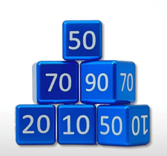 Pokemon Classic Numeric Damage Counter Set - Water Blue (6pcs)